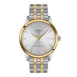 Men's Tissot Classic Dream Gold-Tone PVD and Stainless Steel Watch with Silver-Tone Dial (Model: T1584072203100)