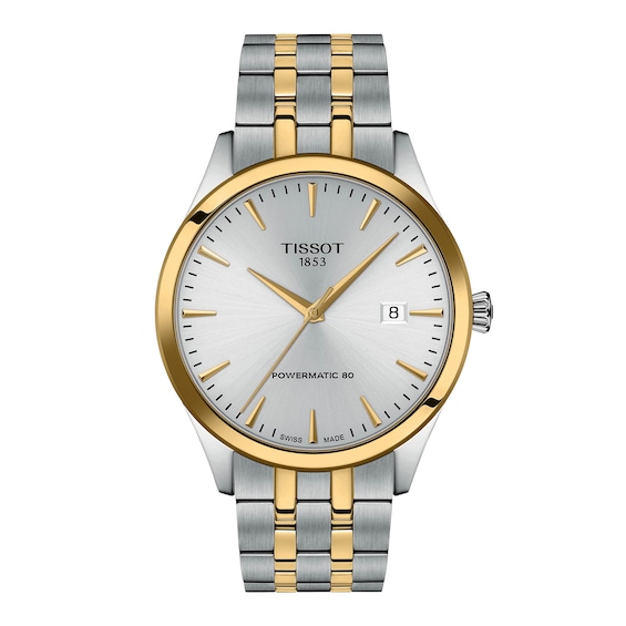 Men's Tissot Classic Dream Gold-Tone PVD and Stainless Steel Watch with Silver-Tone Dial (Model: T1584072203100)