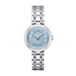 Ladies' Tissot Bellissima Stainless Steel Watch with Blue Mother-of-Pearl Dial (Model: T1260101113300)