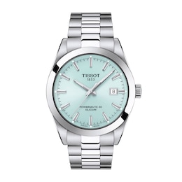 Men's Tissot Gentleman Automatic Stainless Steel Watch with Blue Dial (Model: T1274071135100)