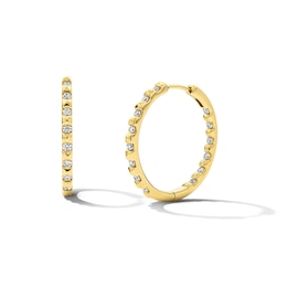 3/8 CT. T.W. Lab-Grown Diamond Inside-Out Hoop Earrings in 10K Gold (F/VS2)