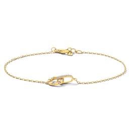 1/6 CT. T.W. Lab-Grown Diamond Link Bracelet in 10K Gold (F/VS2) - 7.25"