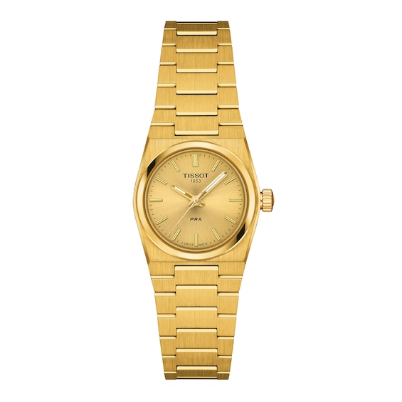 Ladies' Tissot PRX Gold-Tone PVD Stainless Steel Watch with Gold-Tone Dial (Model: T1370103302100)