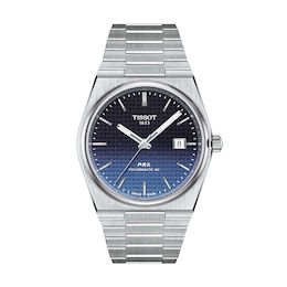 Men's Tissot PRX Powermatic 80 Automatic Stainless Steel Watch with Blue-Black Dial (Model: T1374071105101)