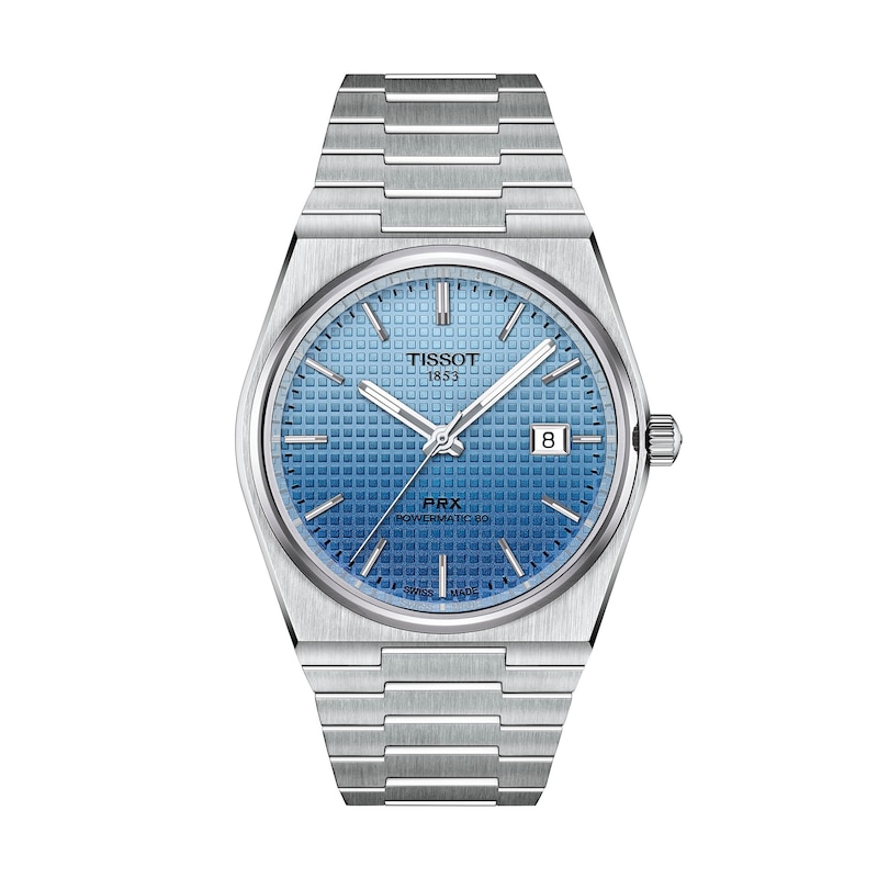 Main Image 1 of Men's Tissot PRX Powermatic 80 Automatic Stainless Steel Watch with Blue Dial (Model: T1374071135101)