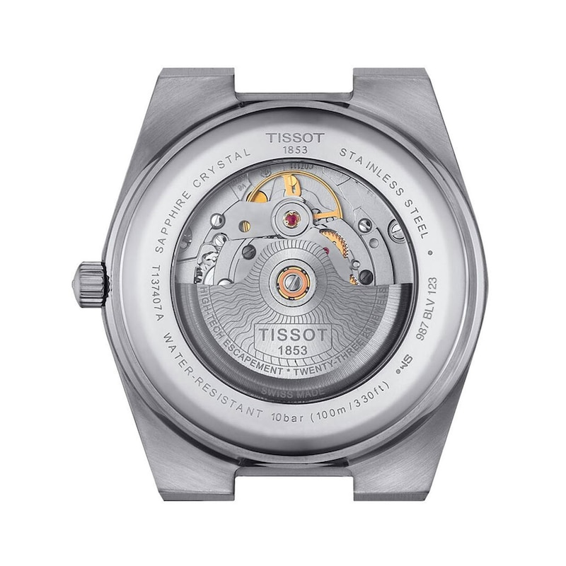 Main Image 2 of Men's Tissot PRX Powermatic 80 Automatic Stainless Steel Watch with Blue Dial (Model: T1374071135101)