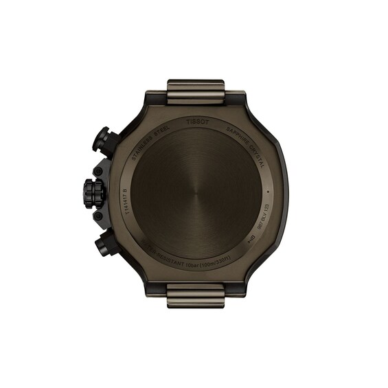 Men's Tissot T-Race Chronograph Green PVD Stainless Steel Watch with Green Silicone Strap (Model: T1414173706102)