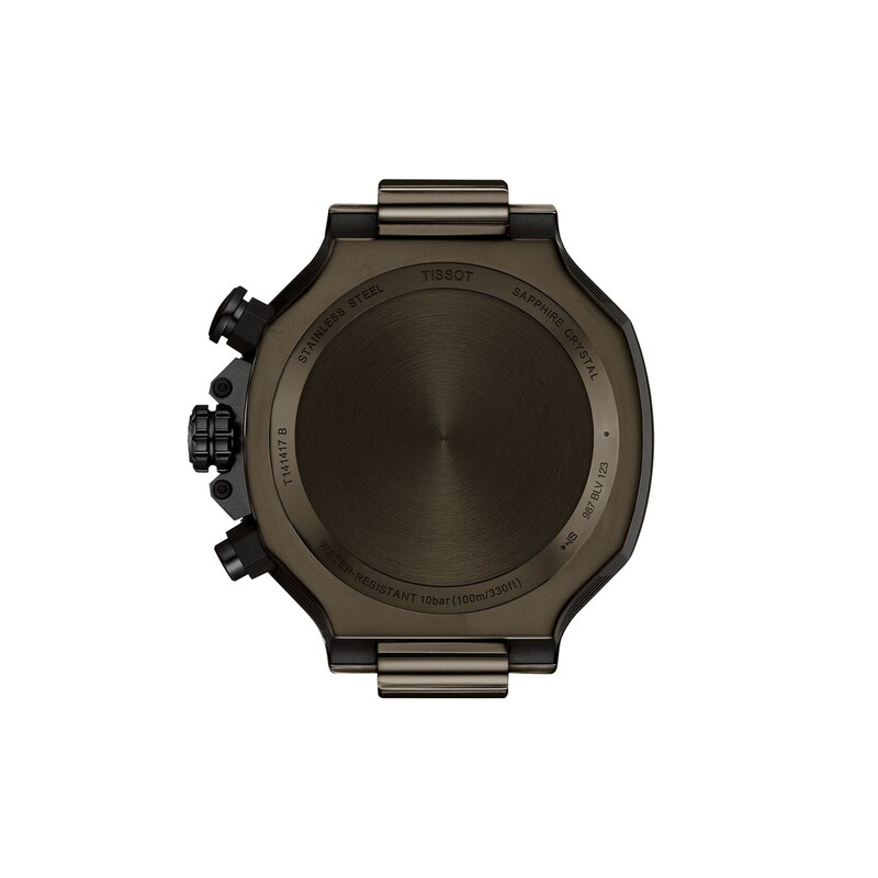 Main Image 2 of Men's Tissot T-Race Chronograph Green PVD Stainless Steel Watch with Green Silicone Strap (Model: T1414173706102)