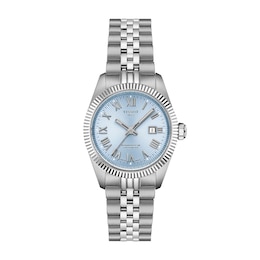Ladies' Tissot Ballade Automatic Stainless Steel Watch with Ice Blue Dial (Model: T1562081135300)