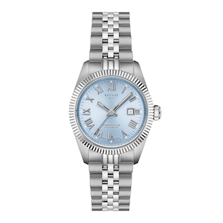 Ladies' Tissot Ballade Automatic Stainless Steel Watch with Ice Blue Dial (Model: T1562081135300)