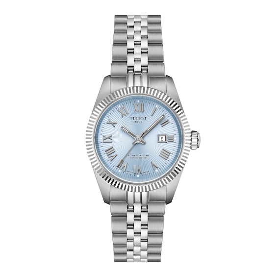 Ladies' Tissot Ballade Automatic Stainless Steel Watch with Ice Blue Dial (Model: T1562081135300)