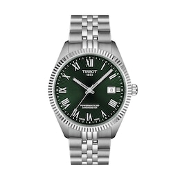 Men's Tissot Ballade Automatic Stainless Steel Watch with Green Dial (Model: T1564081109300)
