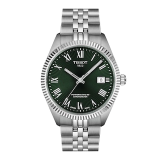 Men's Tissot Ballade Automatic Stainless Steel Watch with Green Dial (Model: T1564081109300)