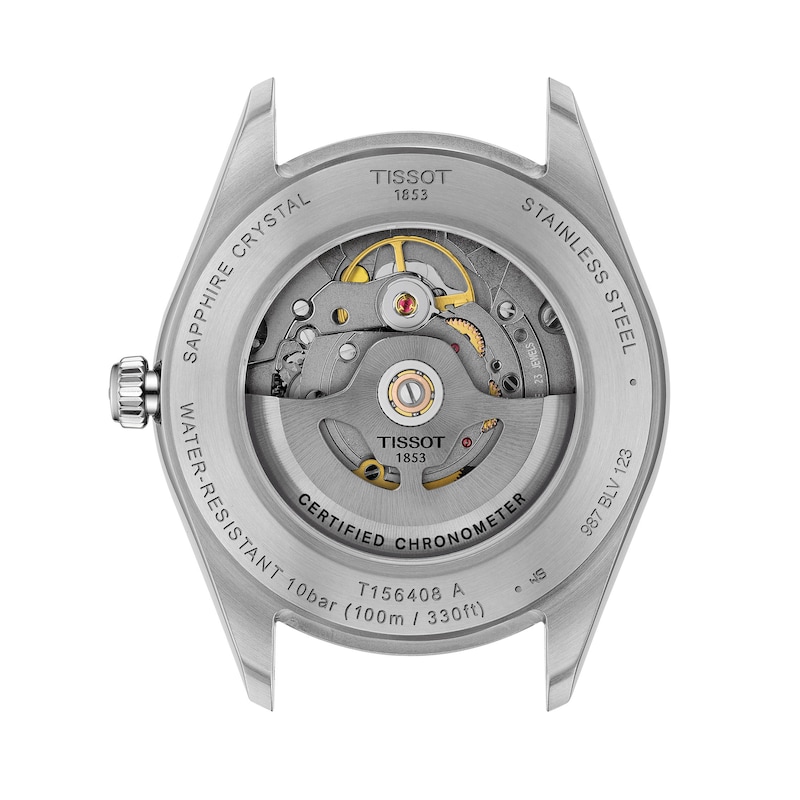 Main Image 2 of Men's Tissot Ballade Automatic Stainless Steel Watch with Green Dial (Model: T1564081109300)