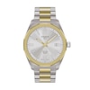 Thumbnail Image 1 of Men's Tissot PRC 100 Solar Gold-Tone PVD and Stainless Steel Watch with Silver-Tone Dial (Model: T1514222203100)