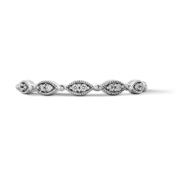 1/20 CT. T.w. Lab-Grown Diamond Milgrain Band in 10K Gold (F/Vs2