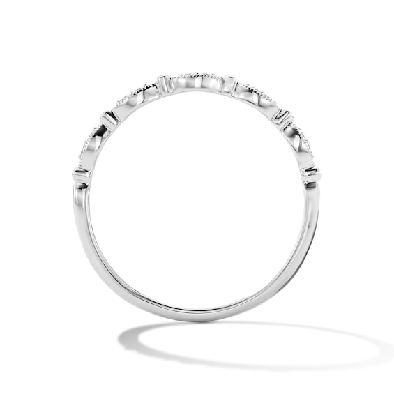 1/20 CT. T.w. Lab-Grown Diamond Milgrain Band in 10K Gold (F/Vs2