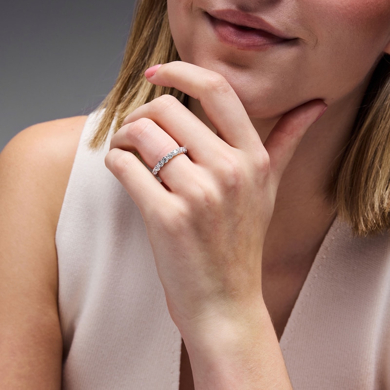 Main Image 2 of 1 CT. T.W. Lab-Grown Diamond Anniversary Band in 14K White Gold (F/VS2)