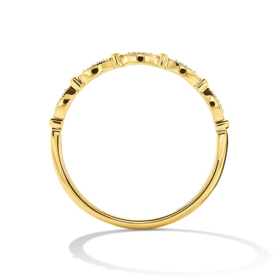 1/20 CT. T.w. Lab-Grown Diamond Milgrain Band in 10K Gold (F/Vs2)