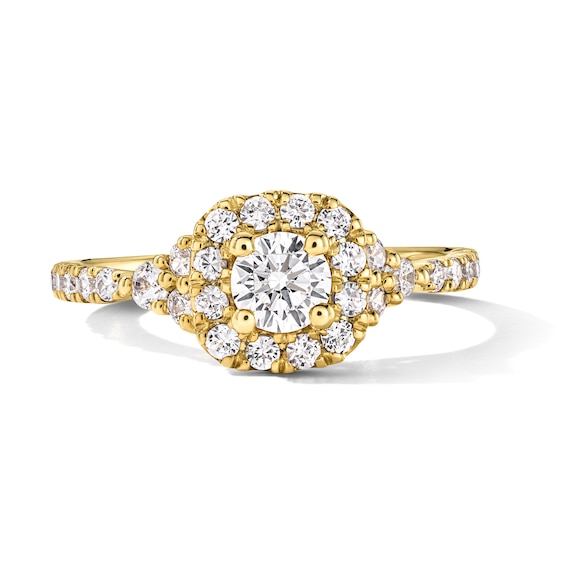 1 CT. T.w. Certified Lab-Grown Diamond Frame Ring in 14K Gold (F/Vs2)