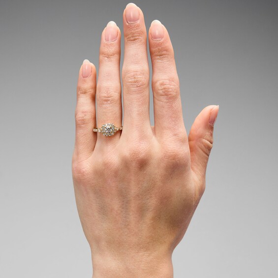 1 CT. T.w. Certified Lab-Grown Diamond Frame Ring in 14K Gold (F/Vs2)