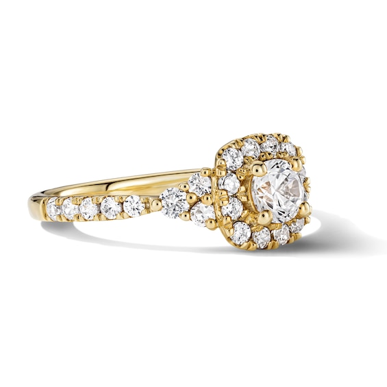 1 CT. T.w. Certified Lab-Grown Diamond Frame Ring in 14K Gold (F/Vs2)