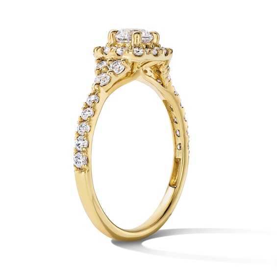1 CT. T.w. Certified Lab-Grown Diamond Frame Ring in 14K Gold (F/Vs2)