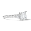 Thumbnail Image 4 of 3-3/4 CT. T.W. Princess-Cut Certified Lab-Grown Diamond Three-Stone Ring in 14K White Gold (F/VS2)