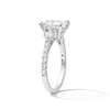 Thumbnail Image 5 of 3-3/4 CT. T.W. Princess-Cut Certified Lab-Grown Diamond Three-Stone Ring in 14K White Gold (F/VS2)