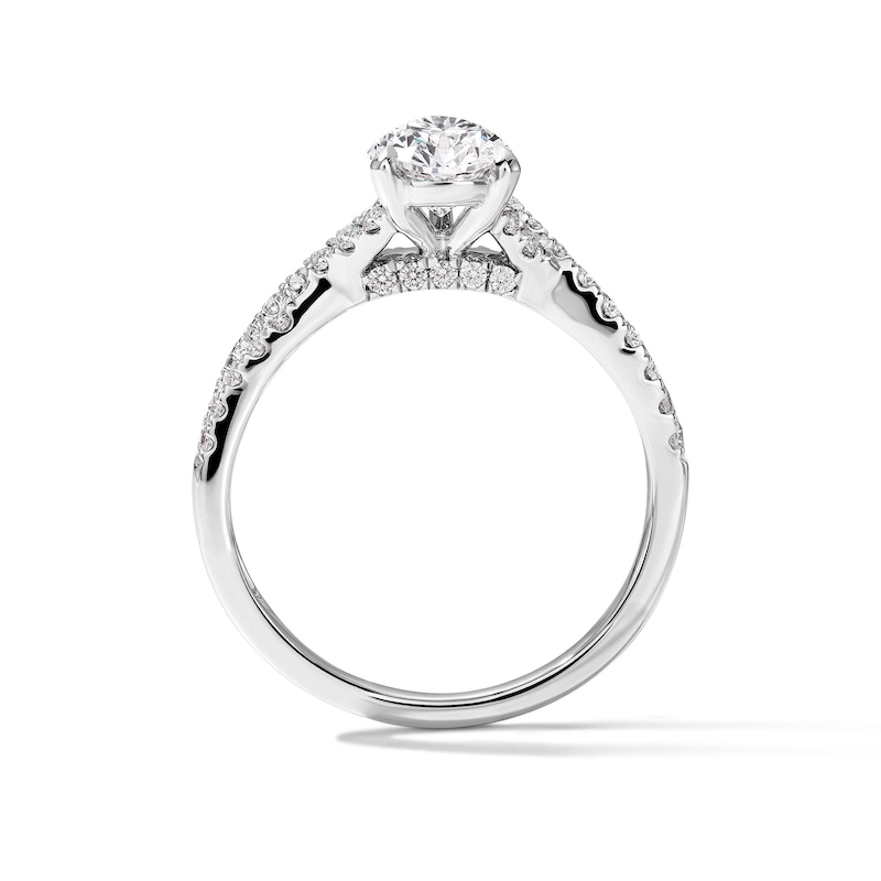 Main Image 3 of 1-1/3 CT. T.W. Pear-Shaped Certified Lab-Grown Diamond Engagement Ring in 14K White Gold (F/VS2)