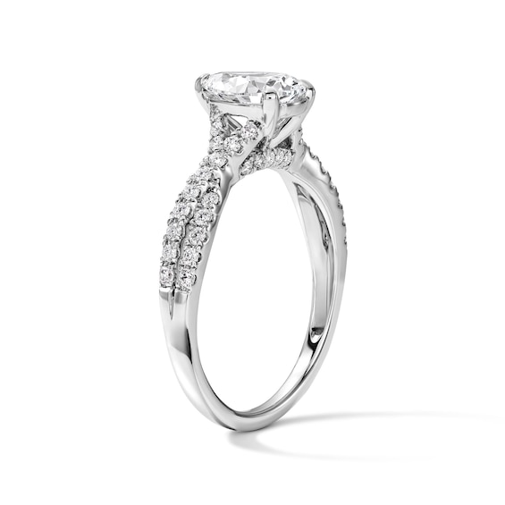 1-1/3 CT. T.w. Pear-Shaped Certified Lab-Grown Diamond Engagement Ring in 14K White Gold (F/Vs2)