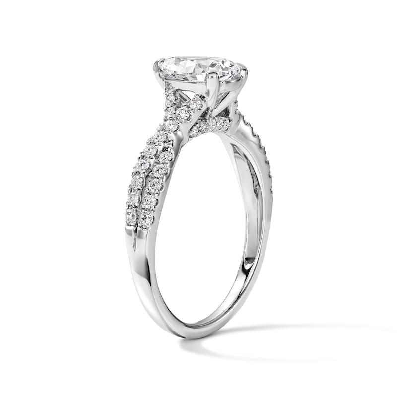 Main Image 5 of 1-1/3 CT. T.W. Pear-Shaped Certified Lab-Grown Diamond Engagement Ring in 14K White Gold (F/VS2)