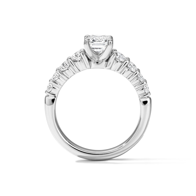 Main Image 3 of 1-3/4 CT. T.W. Emerald-Cut Certified Lab-Grown Diamond Engagement Ring 14K Gold (F/VS2)