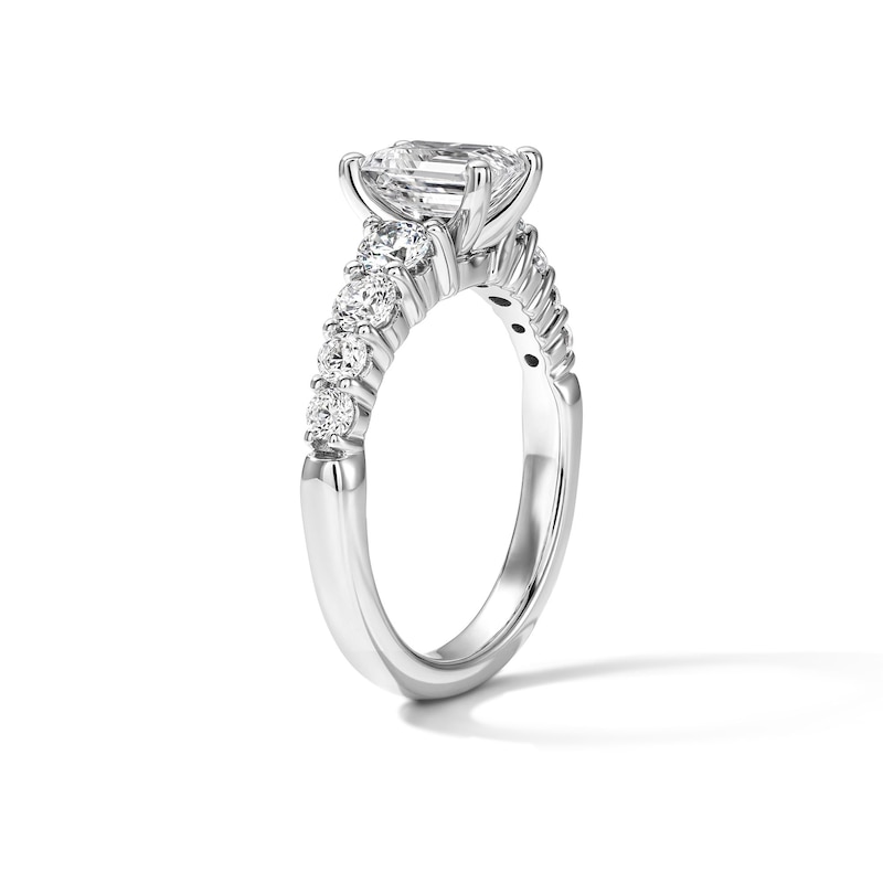 Main Image 5 of 1-3/4 CT. T.W. Emerald-Cut Certified Lab-Grown Diamond Engagement Ring 14K Gold (F/VS2)