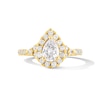 Thumbnail Image 1 of 1 CT. T.W. Pear-Shaped Certified Lab-Grown Diamond Frame Engagement Ring in 14K Gold (F/VS2)