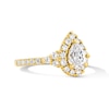 Thumbnail Image 4 of 1 CT. T.W. Pear-Shaped Certified Lab-Grown Diamond Frame Engagement Ring in 14K Gold (F/VS2)