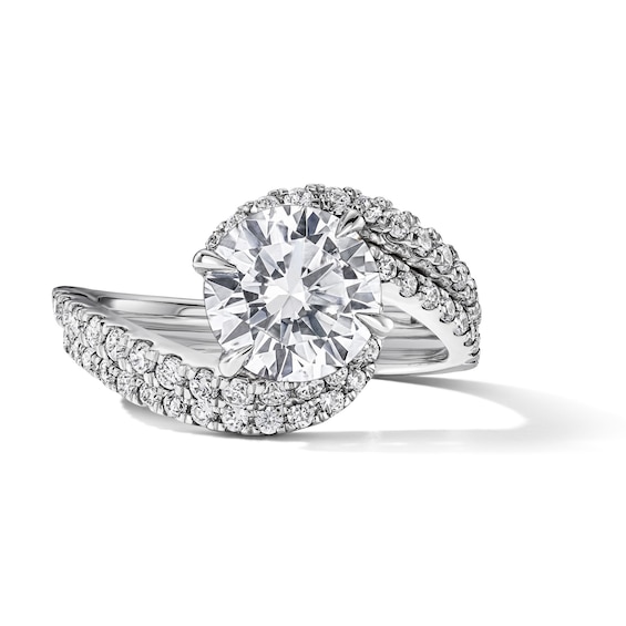 2-5/8 CT. T.w. Certified Lab-Grown Diamond Bypass Bridal Set in 14K White Gold (F/Vs2)