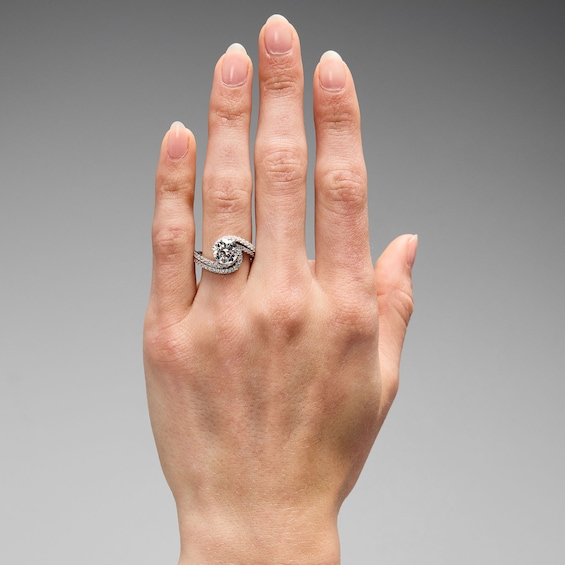 2-5/8 CT. T.w. Certified Lab-Grown Diamond Bypass Bridal Set in 14K White Gold (F/Vs2)