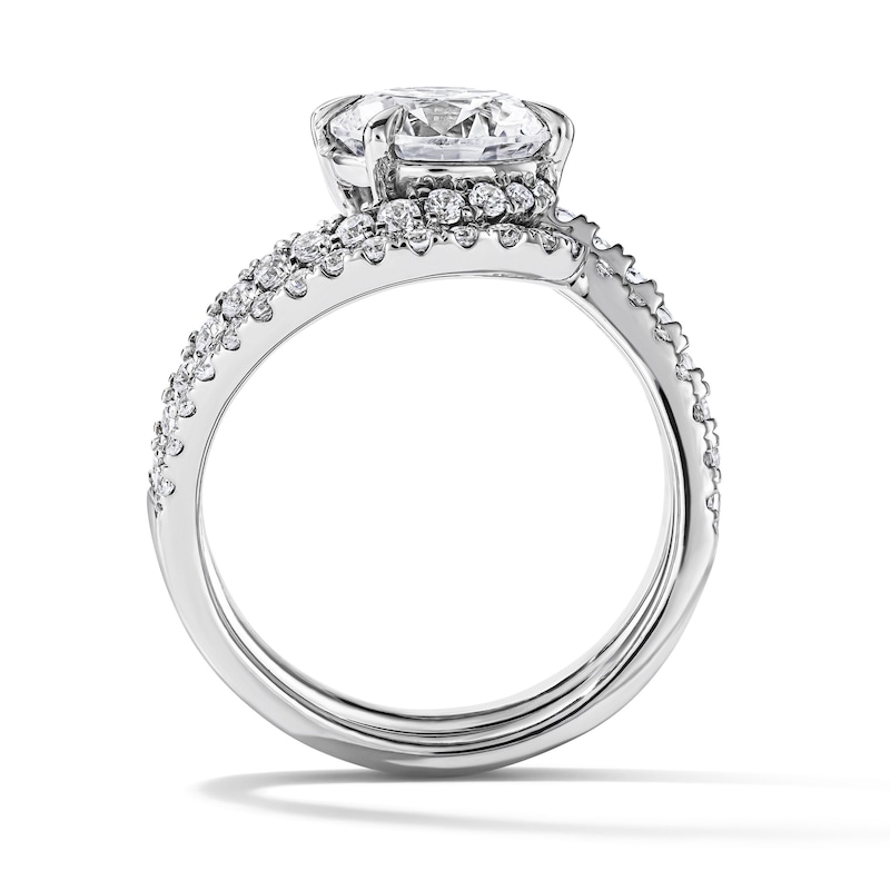 Main Image 3 of 2-5/8 CT. T.W. Certified Lab-Grown Diamond Bypass Bridal Set in 14K White Gold (F/VS2)