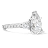 Thumbnail Image 4 of 3-3/4 CT. T.W. Certified Pear-Shaped Lab-Grown Diamond Three-Stone Engagement Ring in 14K White Gold (F/VS2)