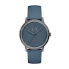 Thumbnail Image 1 of Men's Armani Exchange Gray IP Stainless Steel Watch with Blue Dial and Blue Leather Strap (Model: AX2767)