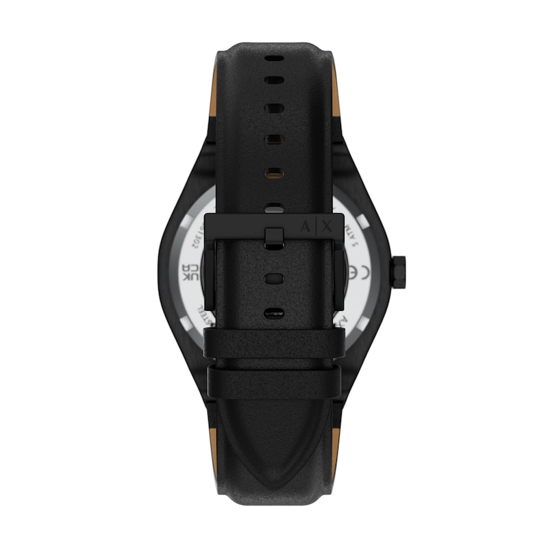 Main Image 5 of Men's Armani Exchange Sync Automatic Chrono Black IP Stainless Steel Watch with Silver-Tone Dial (Model: AX4297)