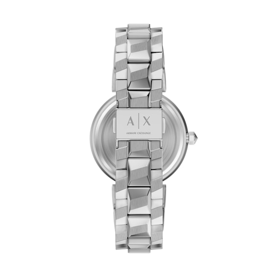 Ladies' Armani Exchange Audora Stainless Steel Watch with Silver-Tone Dial (Model: Ax4405)