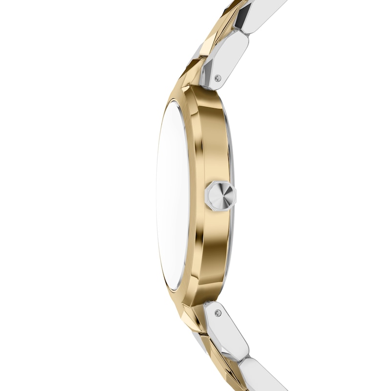 Main Image 3 of Ladies' Armani Exchange Audora Gold-Tone IP and Stainless Steel Watch with Silver-Tone Dial (Model: AX4406)