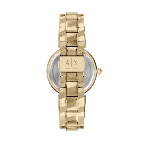 Ladies' Armani Exchange Audora Gold-Tone IP Stainless Steel Watch with Gold-Tone Dial (Model: Ax4407)
