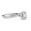 Thumbnail Image 4 of 1/2 CT. T.W. Princess-Cut Certified Lab-Grown Diamond Frame Promise Ring in 10K White Gold (F/VS2)