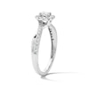 Thumbnail Image 5 of 1/2 CT. T.W. Princess-Cut Certified Lab-Grown Diamond Frame Promise Ring in 10K White Gold (F/VS2)