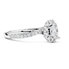 Thumbnail Image 4 of 1/2 CT. T.W. Oval Certified Lab-Grown Diamond Frame Promise Ring in 10K White Gold (F/VS2)