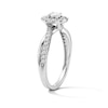 Thumbnail Image 5 of 1/2 CT. T.W. Oval Certified Lab-Grown Diamond Frame Promise Ring in 10K White Gold (F/VS2)