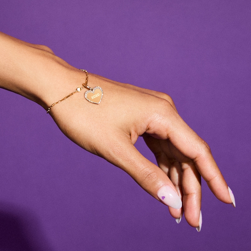 Main Image 4 of Zales X Sweethearts® 1/10 CT. T.W. Lab-Grown Diamond Heart Charm in 10K Gold